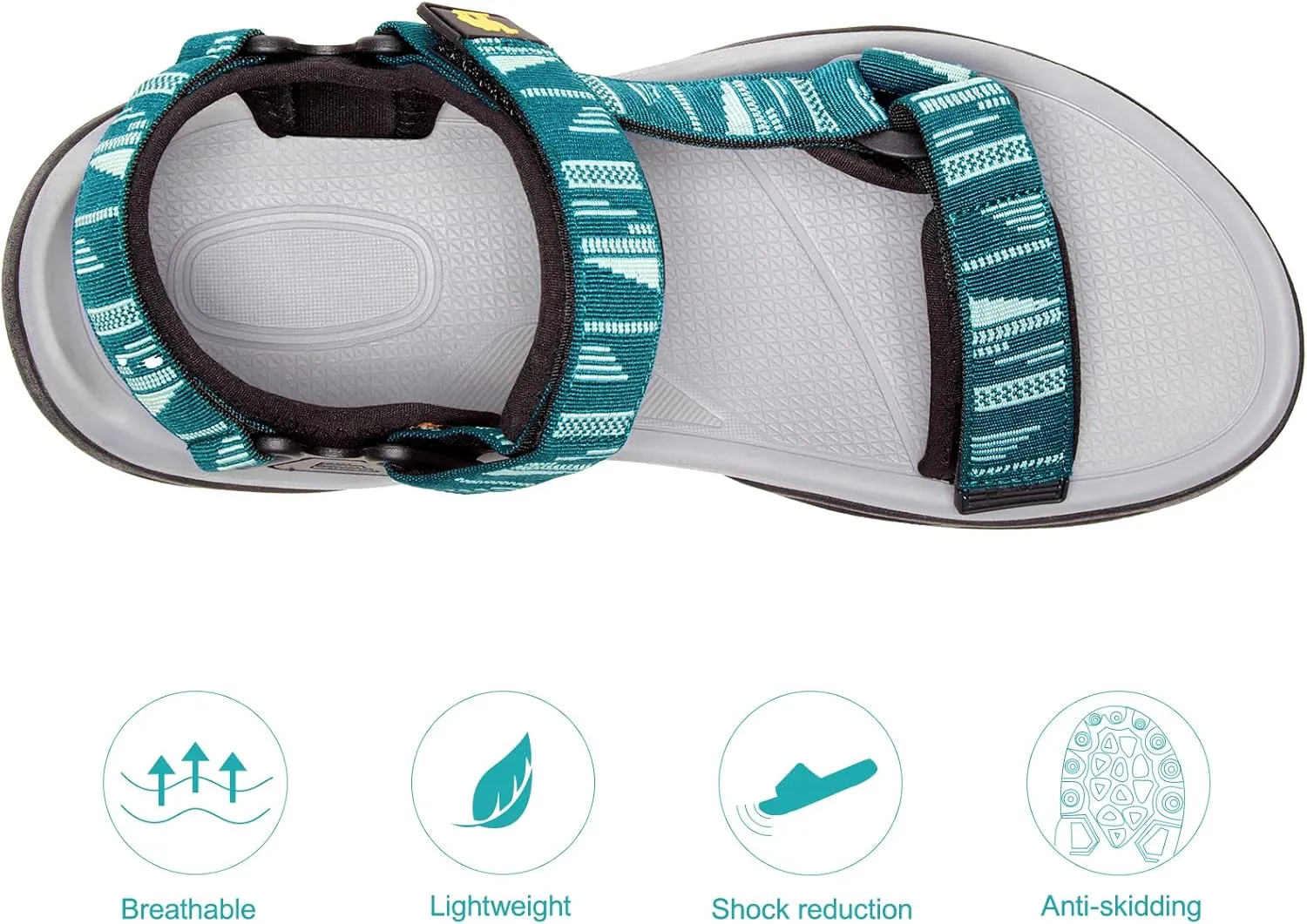 CAMEL CROWN Mens Waterproof Hiking Sandals with Arch Support Open Toe Summer Outdoor Beach Water Comfortable Sport Sandals