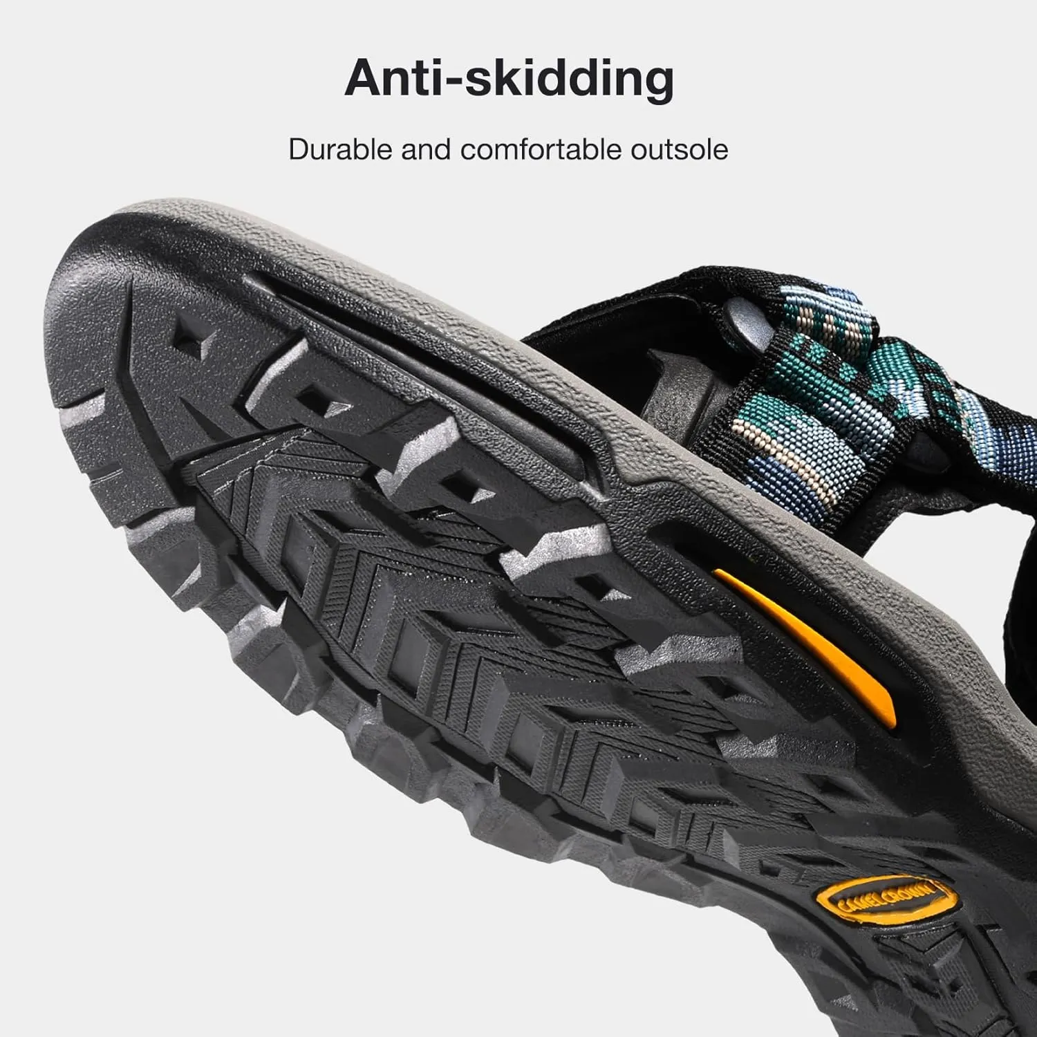 CAMEL CROWN Mens Waterproof Hiking Sandals with Arch Support Open Toe Summer Outdoor Beach Water Comfortable Sport Sandals