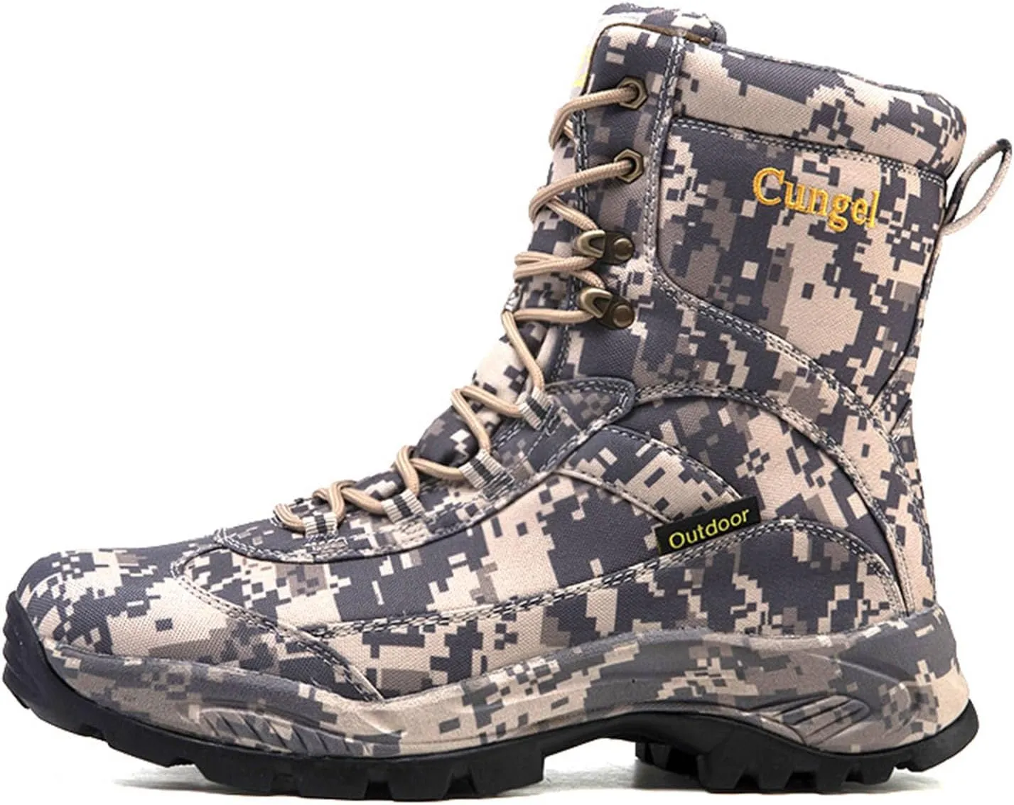 Camo Hiking Boots for Men Waterproof Slip-Resistant Durable Breathable Hunting Boots for Men Perfect for Outdoor Activities Mens Hunting Shoes Heavy Duty Camouflage Boots