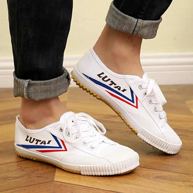 Canvas Martial Arts Shoes Low Top Breathable Canvas Sneakers for Kung Fu, Parkour, Comfortable Casual Walking Shoes