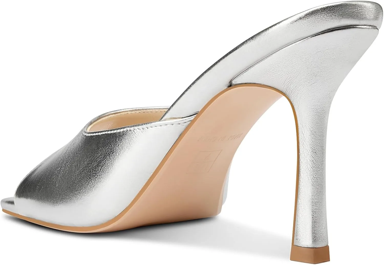 Castamere Square Open Toe Heeled Sandals for Women High Stiletto Heels Slip-on Mules Dress Comfortable Casual Summer Shoes 3.5 Inches Heels