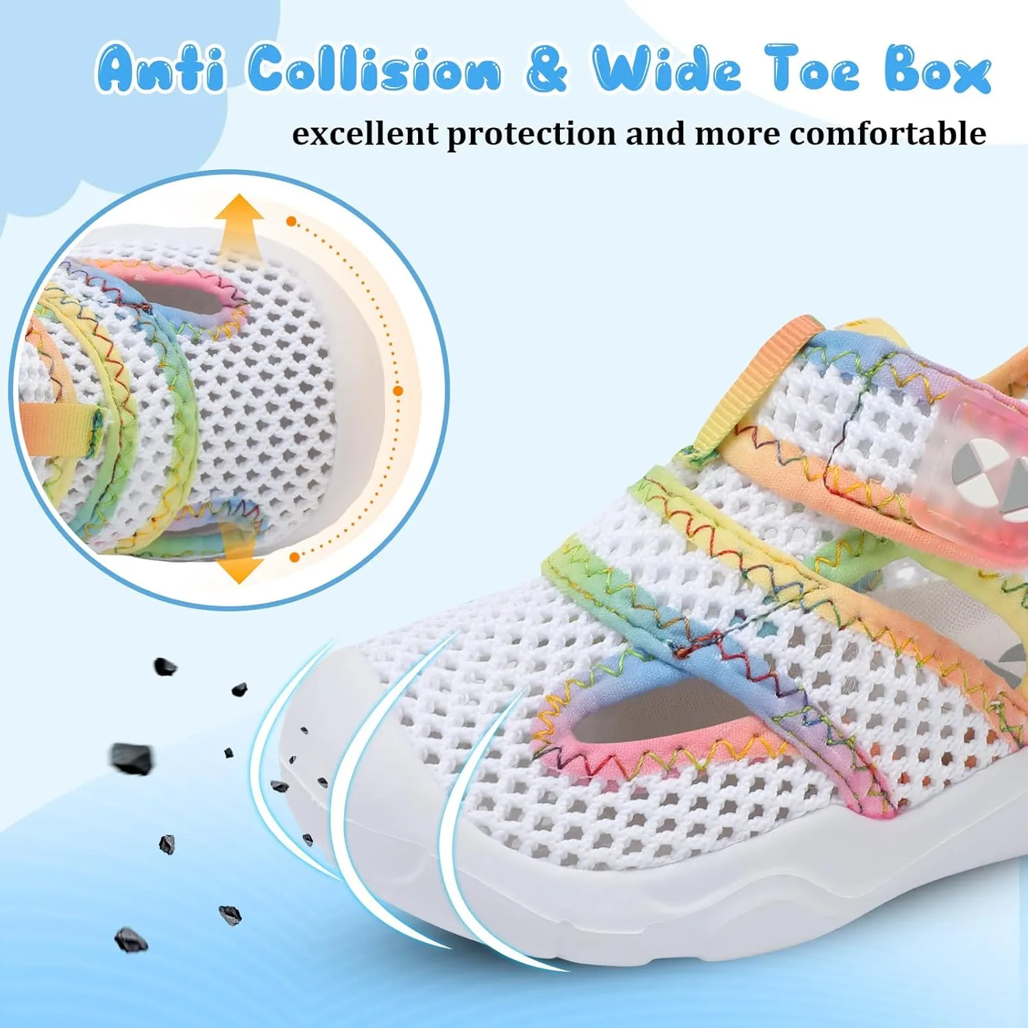 Centipede Demon Toddler Sandals for Boys Girls Qucik Dry Kids Water Sandals Outdoor Breathable Aqua Shoes Lightweight Summer Barefoot Shoes for Swim Pool Beach