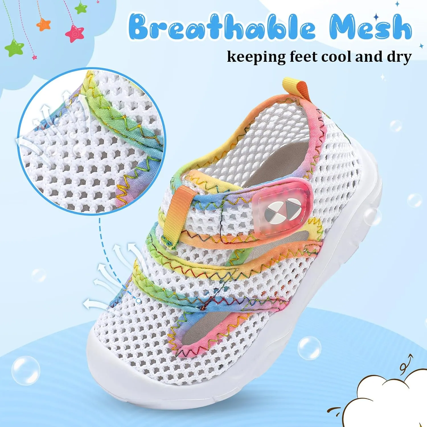 Centipede Demon Toddler Sandals for Boys Girls Qucik Dry Kids Water Sandals Outdoor Breathable Aqua Shoes Lightweight Summer Barefoot Shoes for Swim Pool Beach