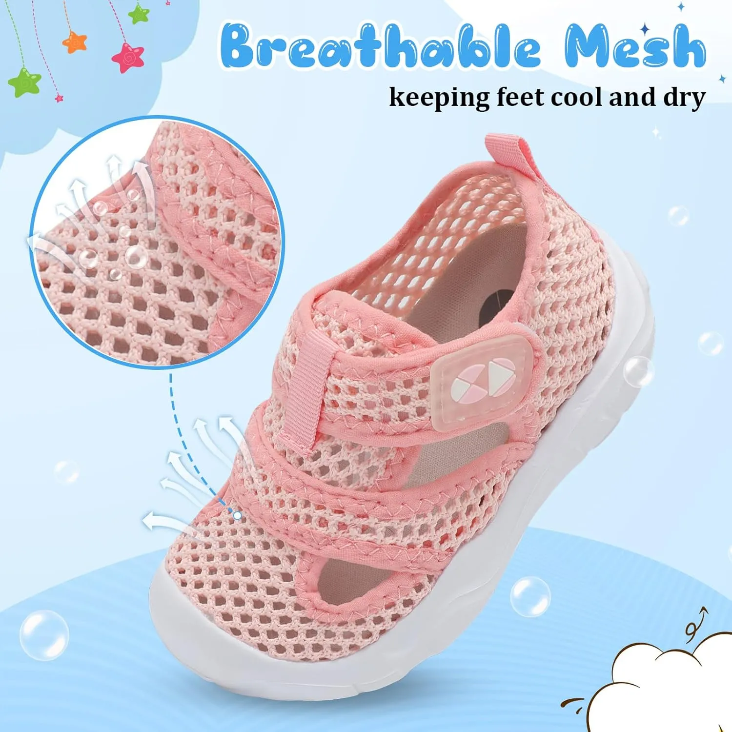 Centipede Demon Toddler Sandals for Boys Girls Qucik Dry Kids Water Sandals Outdoor Breathable Aqua Shoes Lightweight Summer Barefoot Shoes for Swim Pool Beach