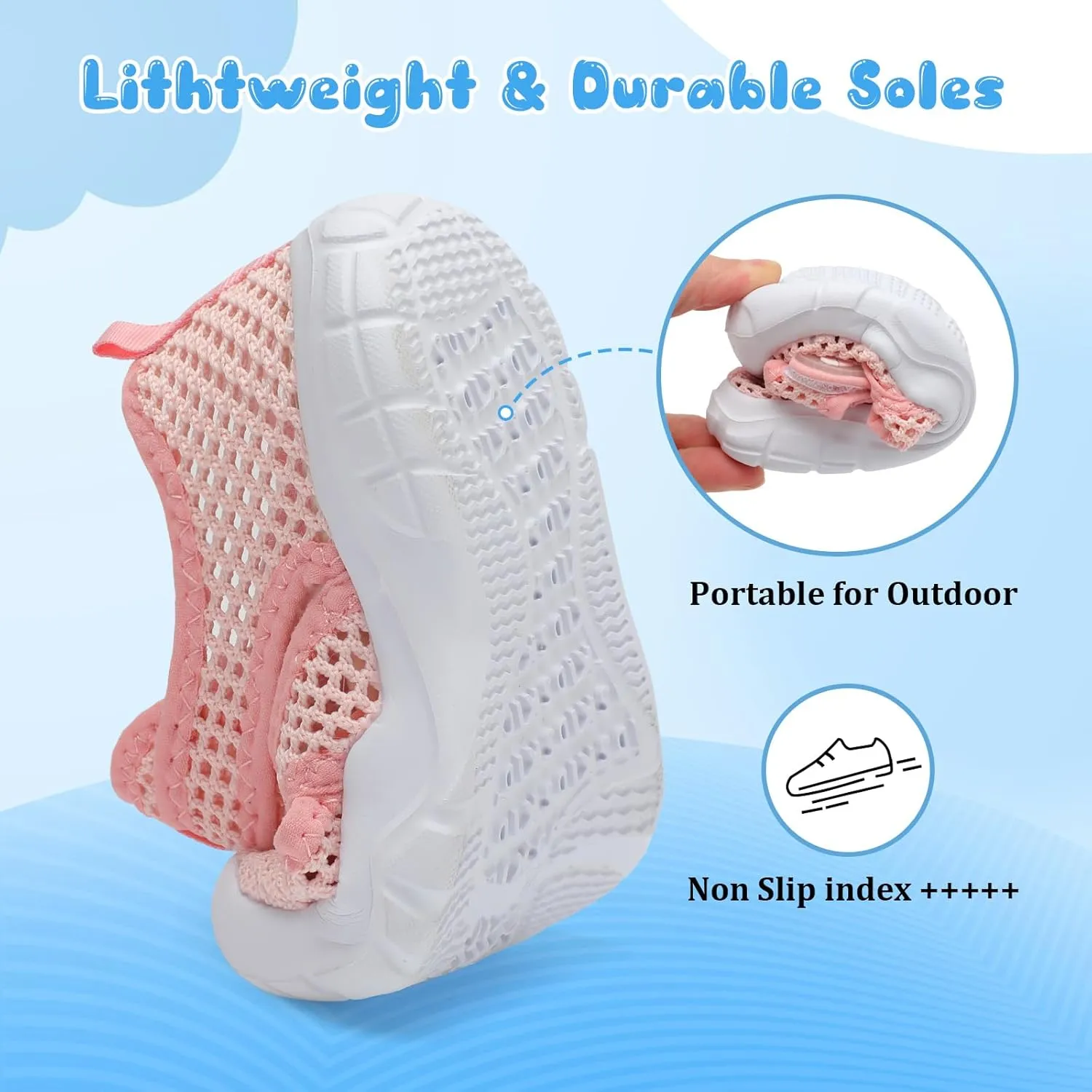 Centipede Demon Toddler Sandals for Boys Girls Qucik Dry Kids Water Sandals Outdoor Breathable Aqua Shoes Lightweight Summer Barefoot Shoes for Swim Pool Beach