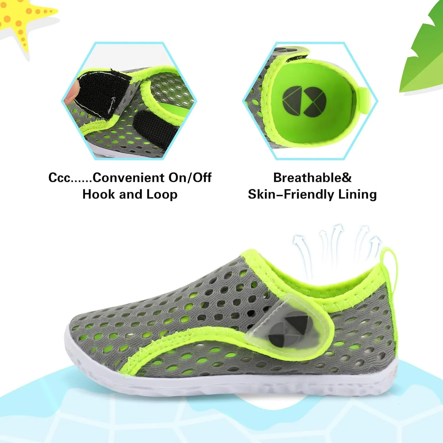 Centipede Demon Toddler Water Shoes for Girls Boys Kids Barefoot Swim Beach Aqua Socks Summer Sandals Breathable Quick Dry for Outdoor Water Sports Pool River