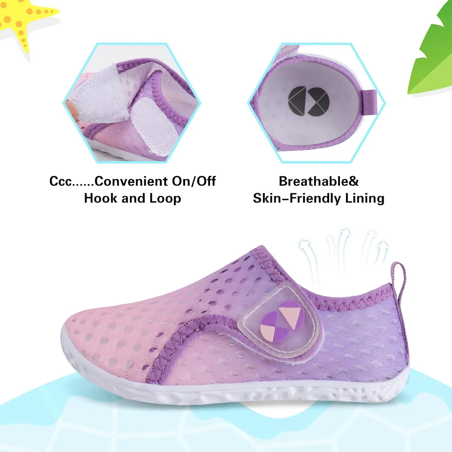 Centipede Demon Toddler Water Shoes for Girls Boys Kids Barefoot Swim Beach Aqua Socks Summer Sandals Breathable Quick Dry for Outdoor Water Sports Pool River