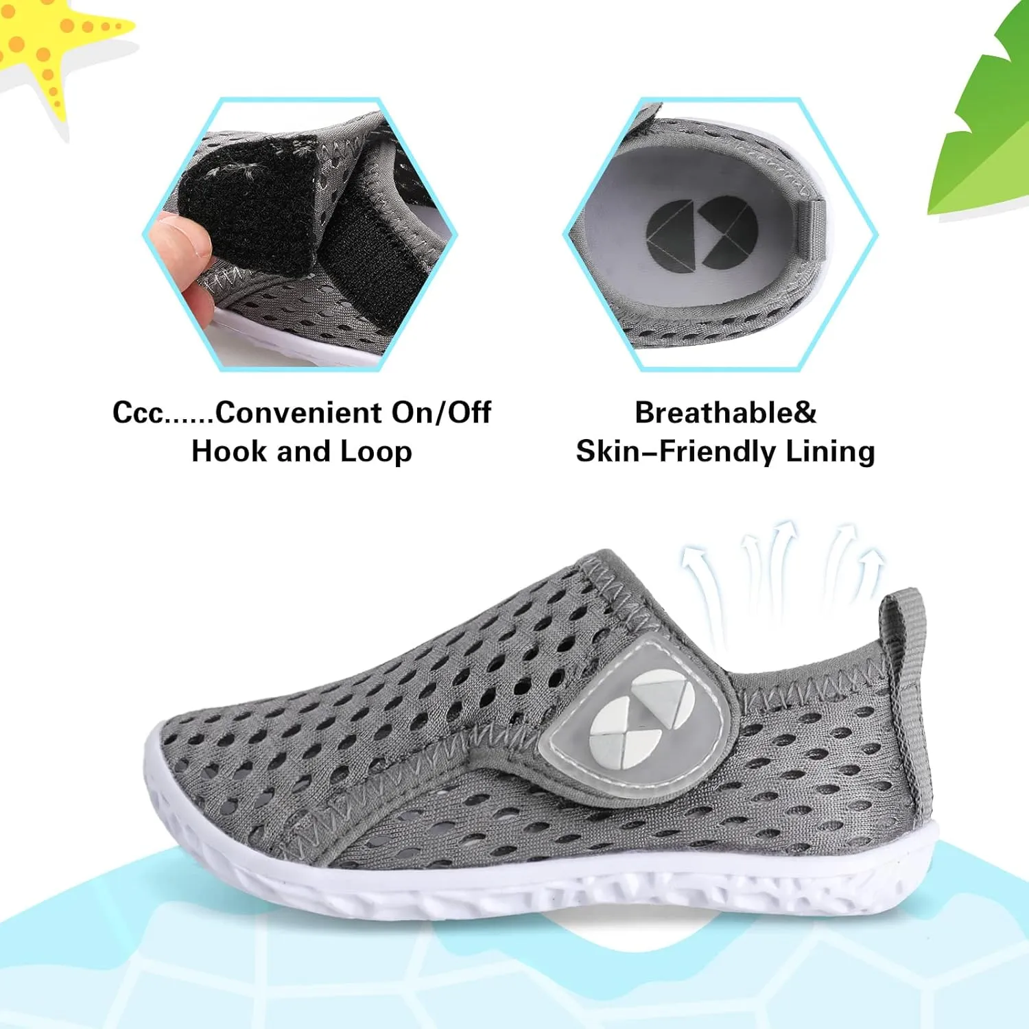 Centipede Demon Toddler Water Shoes for Girls Boys Kids Barefoot Swim Beach Aqua Socks Summer Sandals Breathable Quick Dry for Outdoor Water Sports Pool River