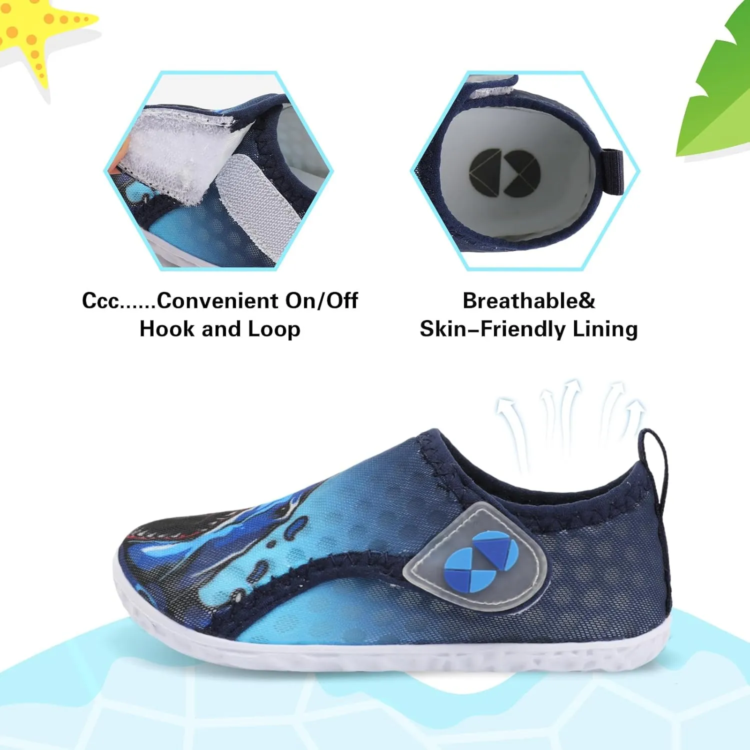 Centipede Demon Toddler Water Shoes for Girls Boys Kids Barefoot Swim Beach Aqua Socks Summer Sandals Breathable Quick Dry for Outdoor Water Sports Pool River