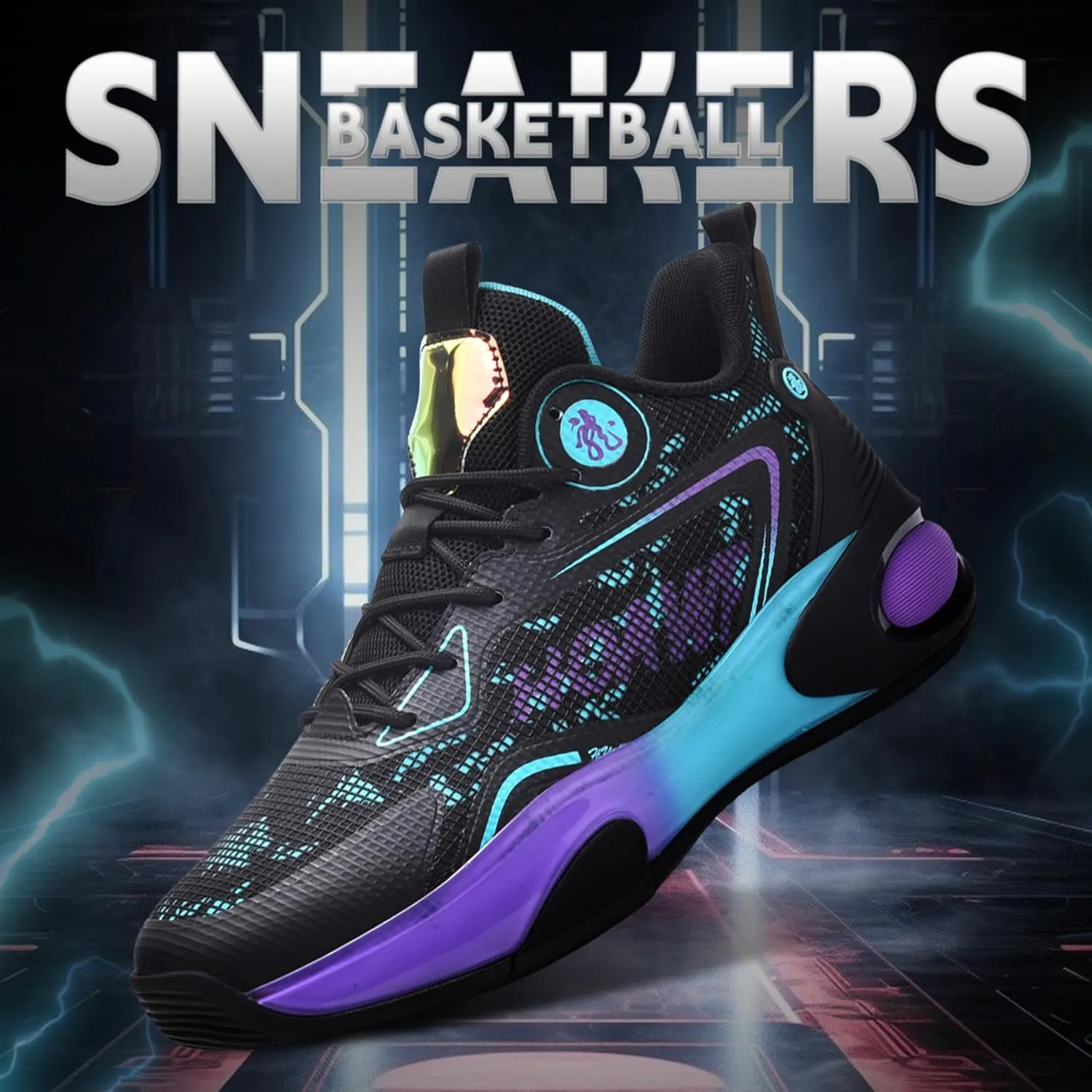 CJSPORX Men Basketball Shoes Non Slip Breathable Outdoor Fashion Sneakers