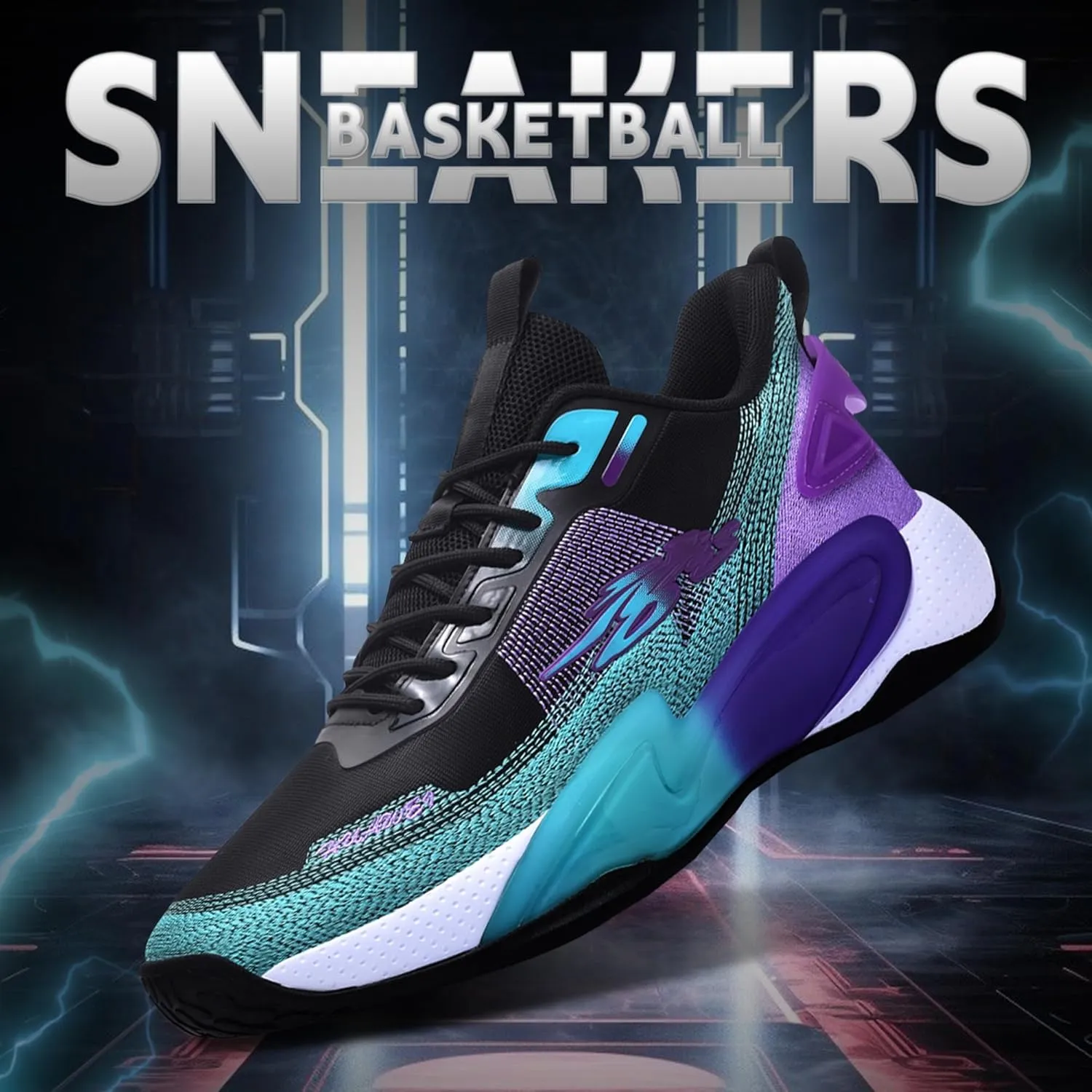 CJSPORX Men Basketball Shoes Non Slip Breathable Outdoor Fashion Sneakers