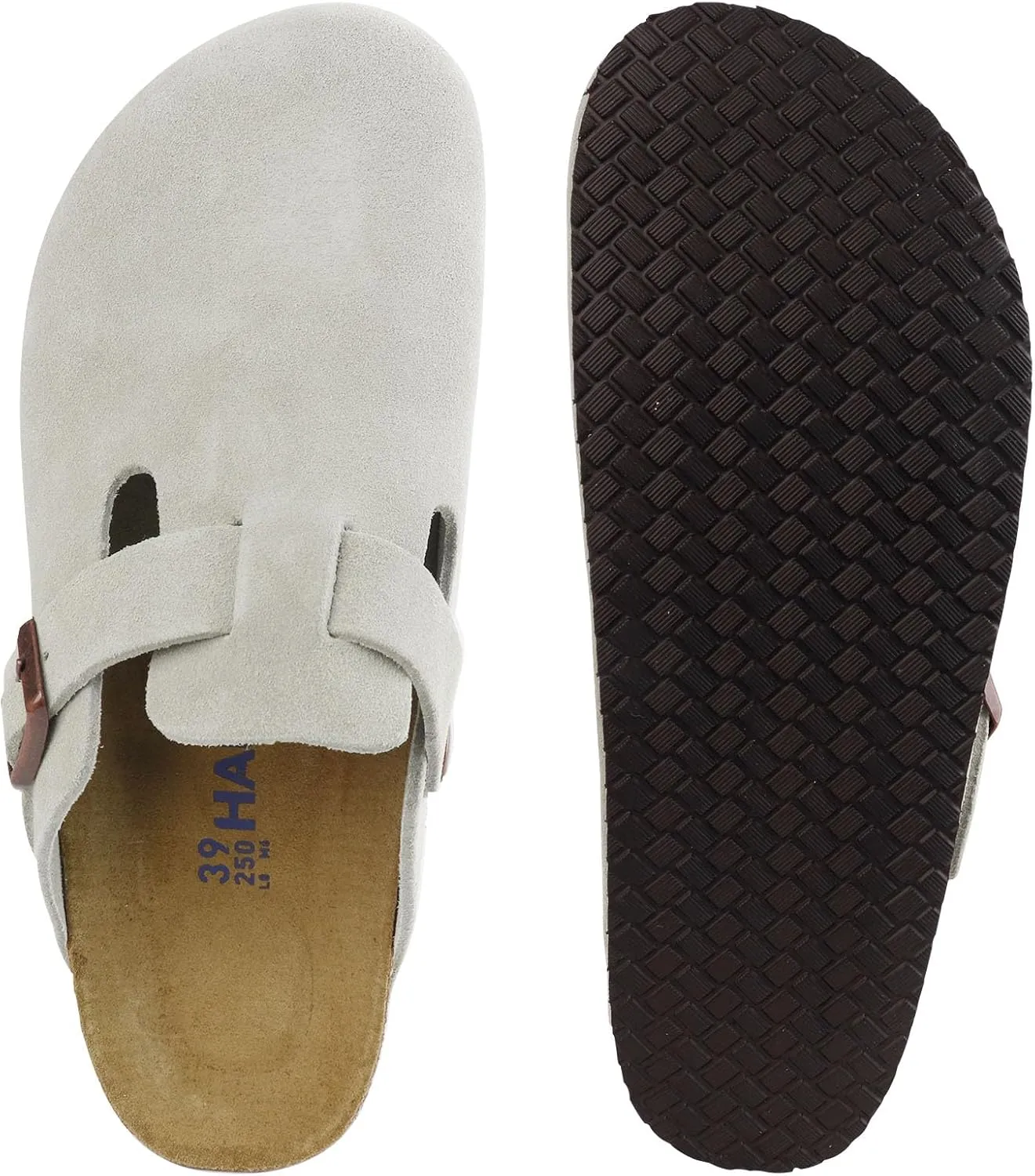 Clogs for Women Suede Clogs Cork Footbed Mules Potato Shoes with Arch Support Men's Comfort Slip-On Clogs