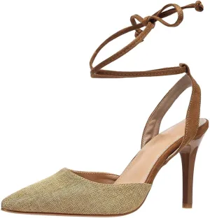 Closed Toe Heels for Women Stiletto High Heels Strappy Lace Up Heeled Sandals Comfortable Dressy Pump Shoes, US Size 5-11