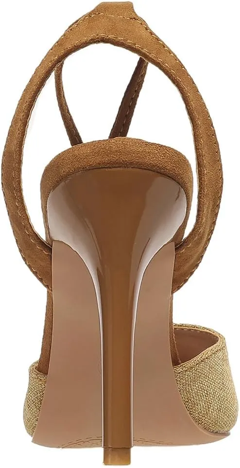 Closed Toe Heels for Women Stiletto High Heels Strappy Lace Up Heeled Sandals Comfortable Dressy Pump Shoes, US Size 5-11