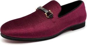 CMM Men's Loafers Velvet Slip on Smoking Slipper Fashion Wedding Shoes