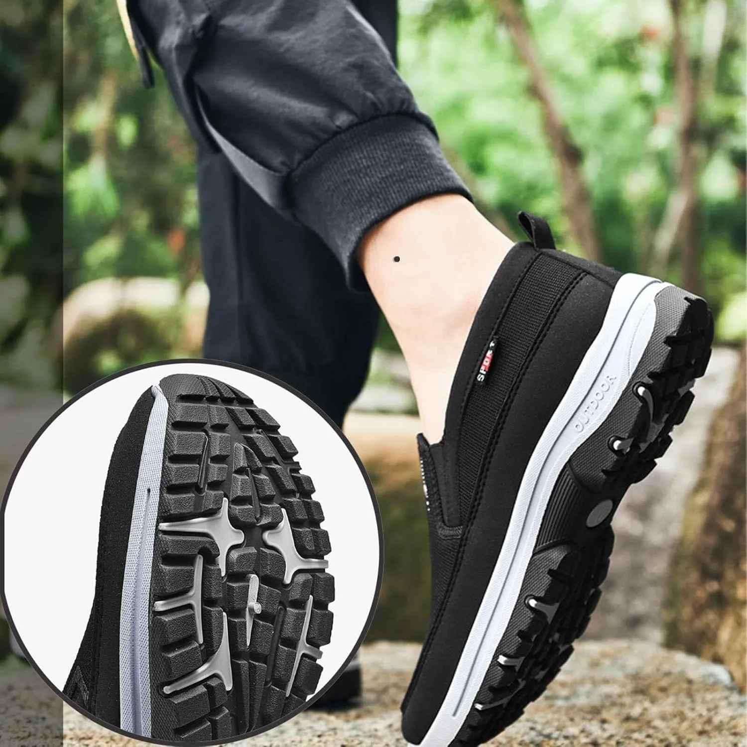 CNA Trop Orthopedic Shoes for Men Slip-On Canvas Loafers CNA Trop Shoes for Men Outdoor Hiking Orthopedic Breathable Walking Loafers
