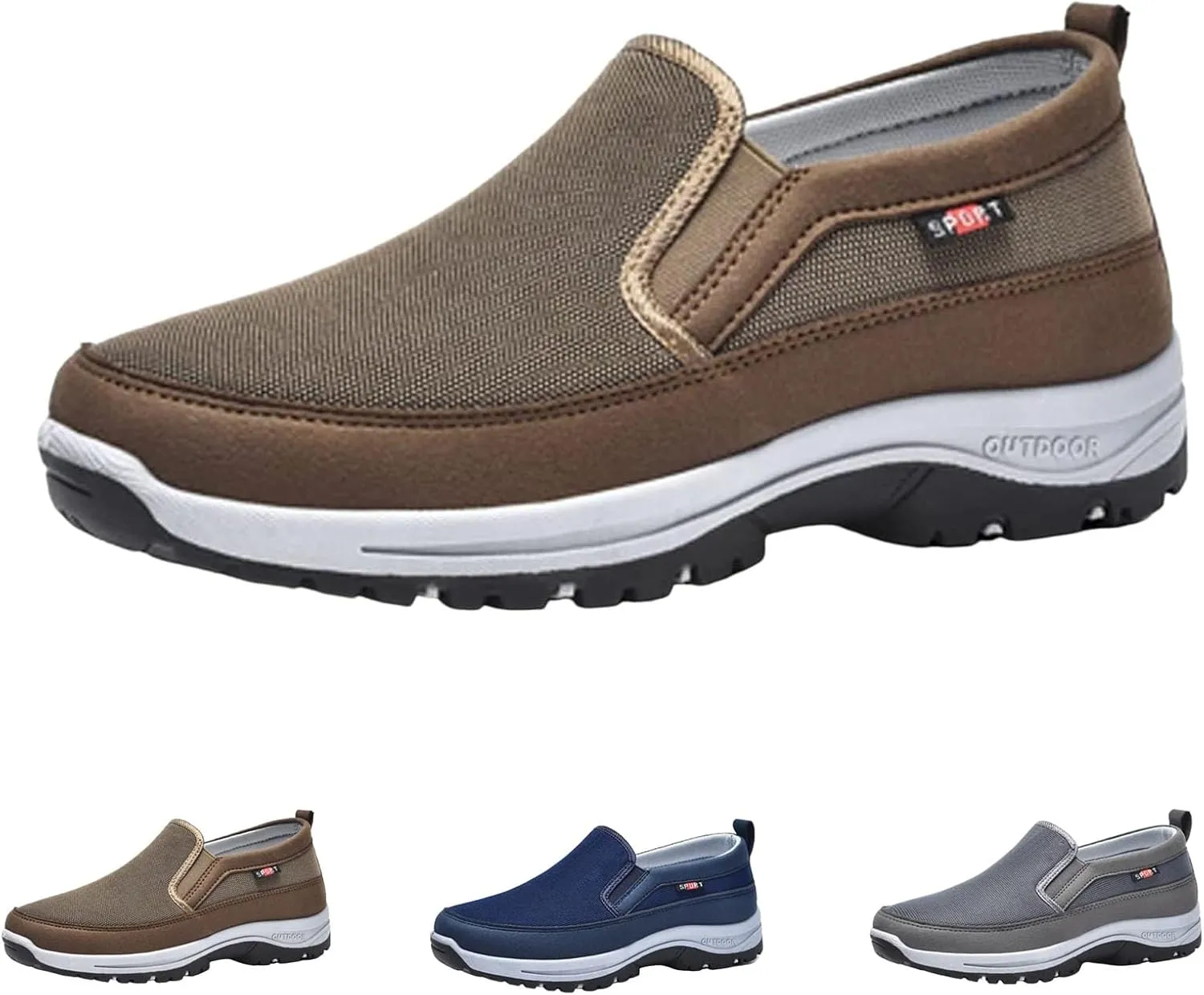 CNA Trop Orthopedic Shoes for Men Slip-On Canvas Loafers CNA Trop Shoes for Men Outdoor Hiking Orthopedic Breathable Walking Loafers