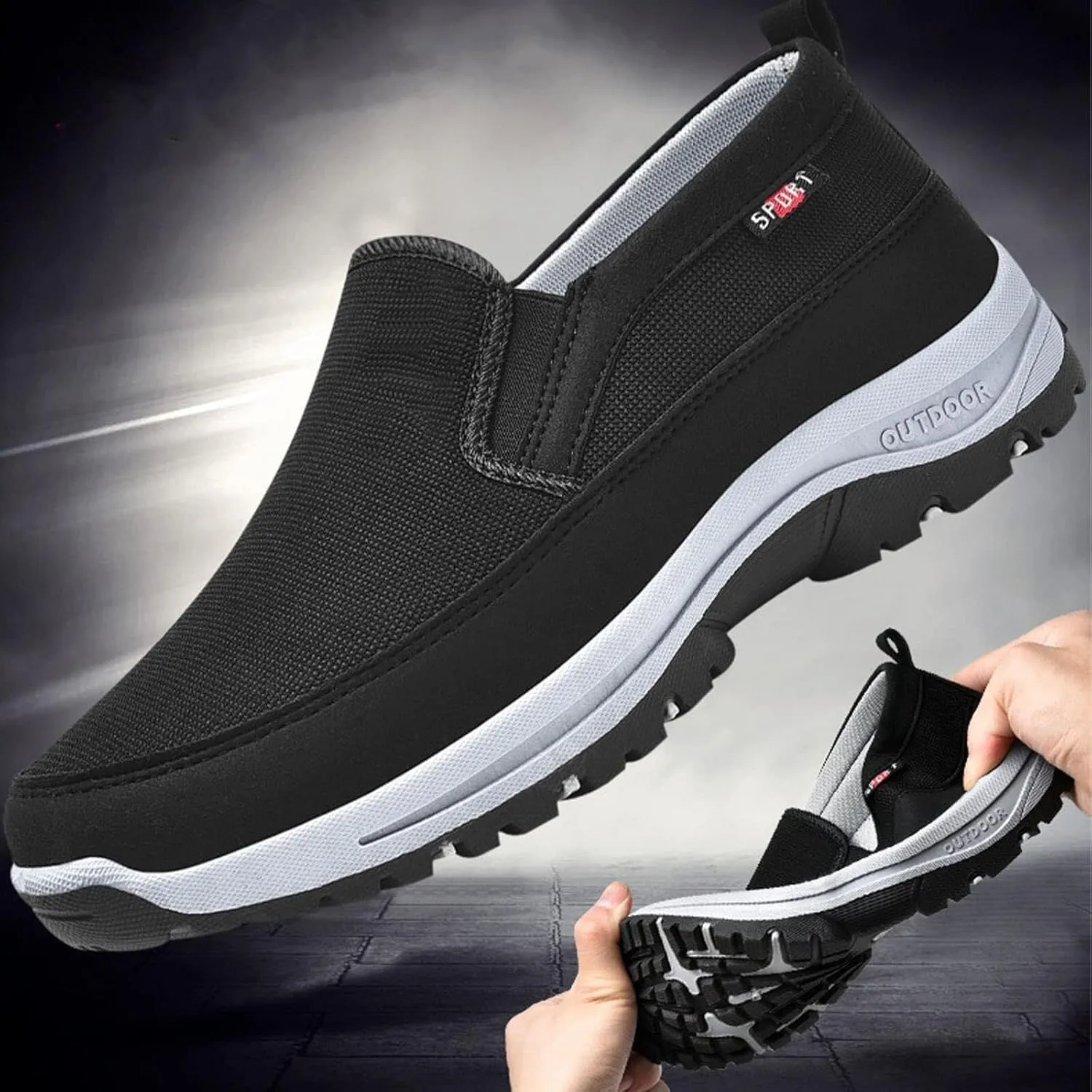 CNA Trop Orthopedic Shoes for Men Slip-On Canvas Loafers CNA Trop Shoes for Men Outdoor Hiking Orthopedic Breathable Walking Loafers