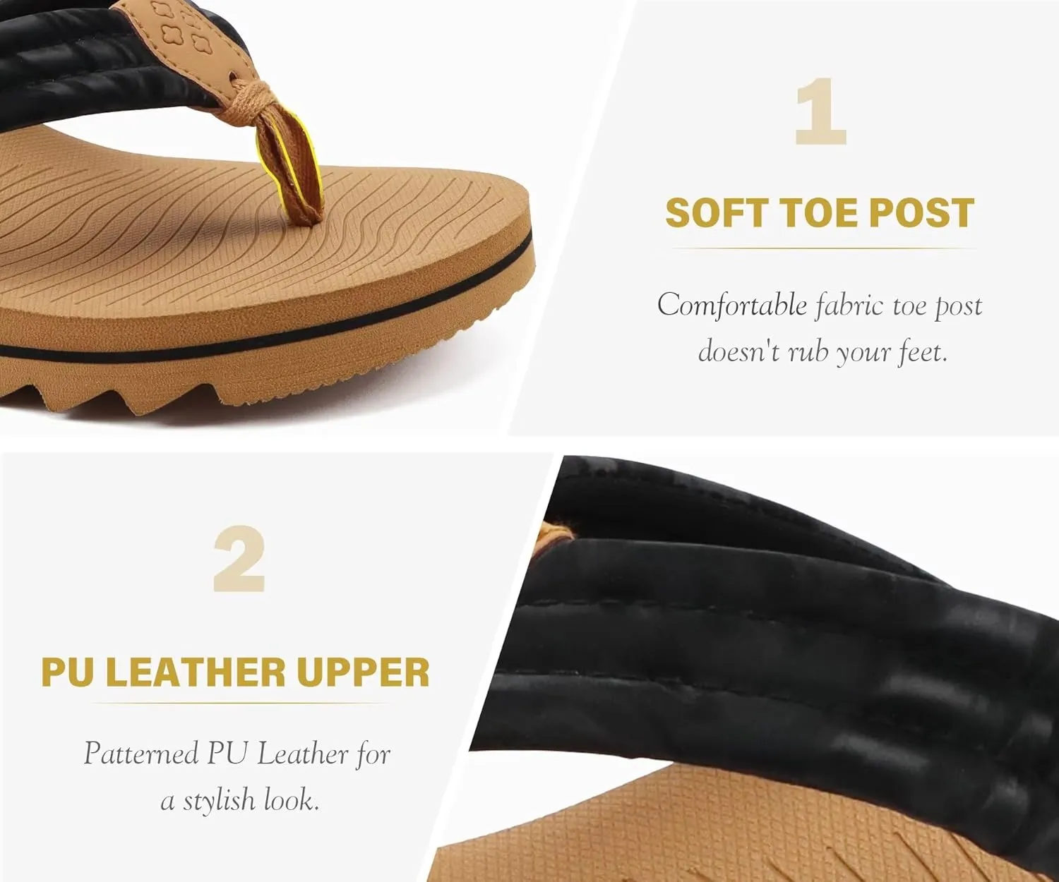 COFACE Womens Arch Support Flip Flops Yoga Mat Comfortable Thick Cushion Walking Thong Sandals Lightweight Slip On Summer Beach Slippers