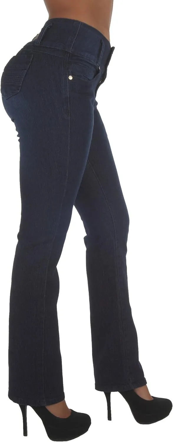 Colombian Design, Butt Lift, Levanta Cola, Boot Leg Jeans Plus/Junior Size