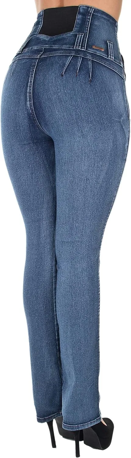 Colombian Design, Butt Lift, Levanta Cola, Boot Leg Jeans Plus/Junior Size