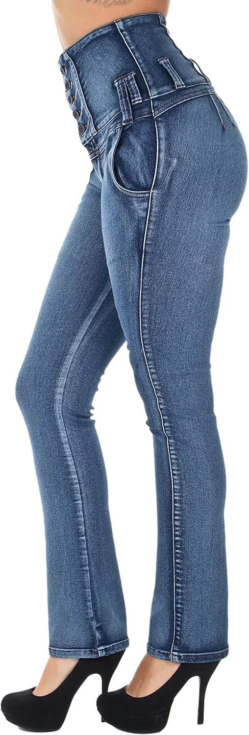 Colombian Design, Butt Lift, Levanta Cola, Boot Leg Jeans Plus/Junior Size