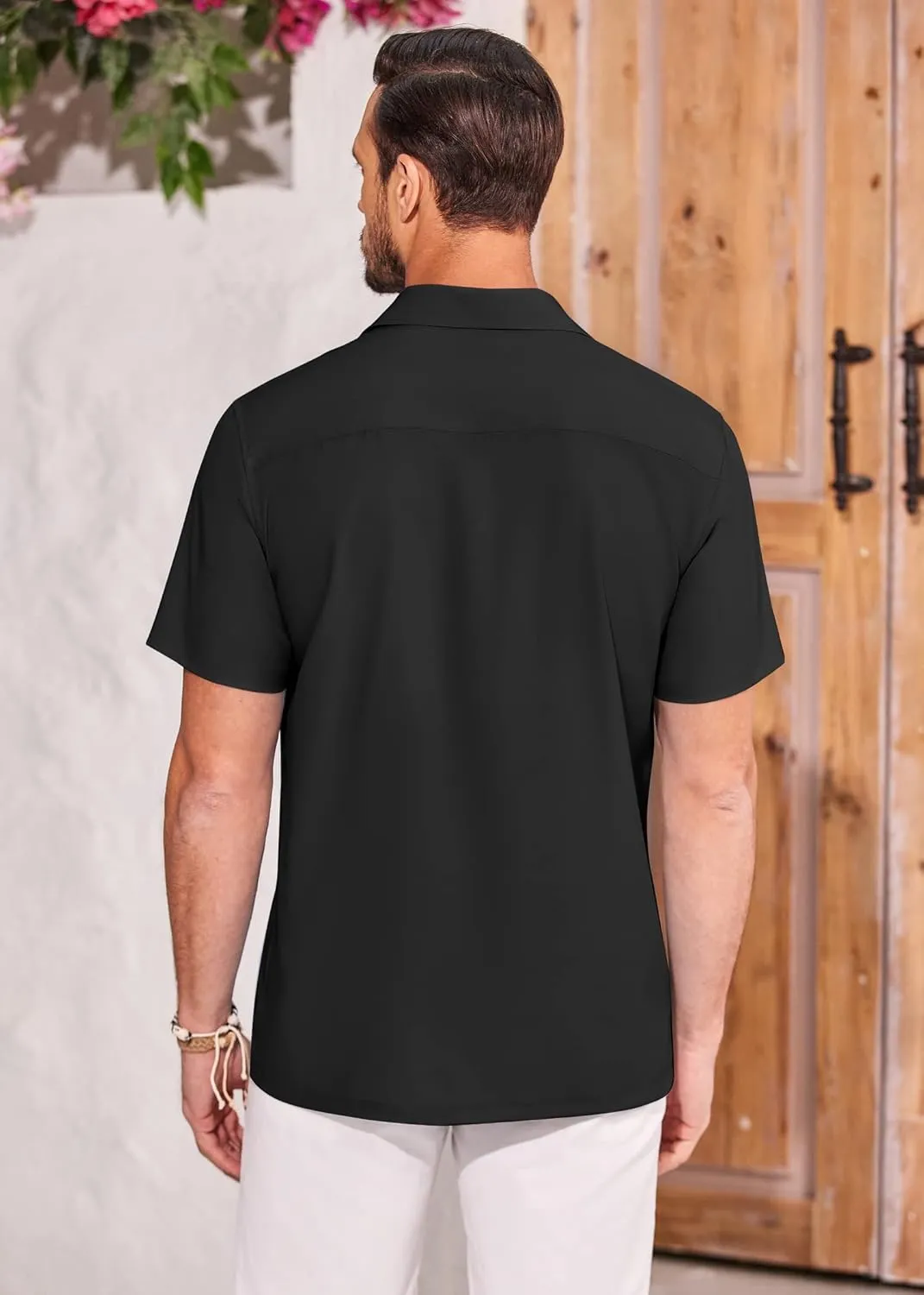 COOFANDY Mens Hawaiian Tropical Shirts Short Sleeve Button Down Summer Beach Shirt with Pocket