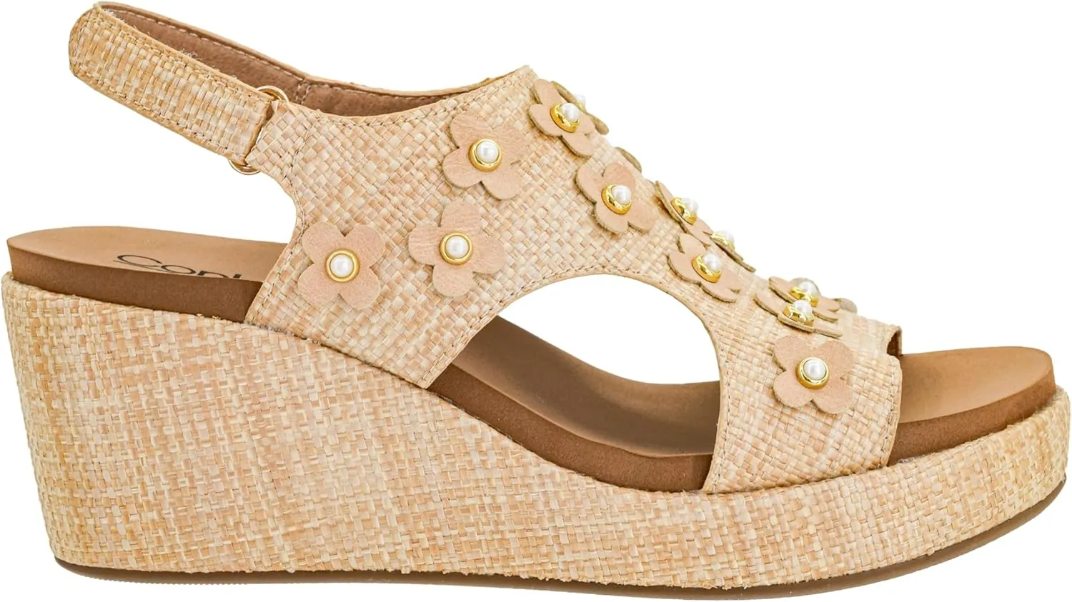 Corkys Footwear Womens Carley Wedges, Featuring Corkys EVA Foam Cushioned Insoles, A 2.5 Inch Heel, Lightweight For All Day Wear, And Hook And Loop Closure