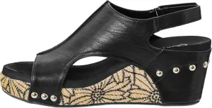 Corkys Footwear Womens Carley Wedges, Featuring Corkys EVA Foam Cushioned Insoles, A 2.5 Inch Heel, Lightweight For All Day Wear, And Hook And Loop Closure