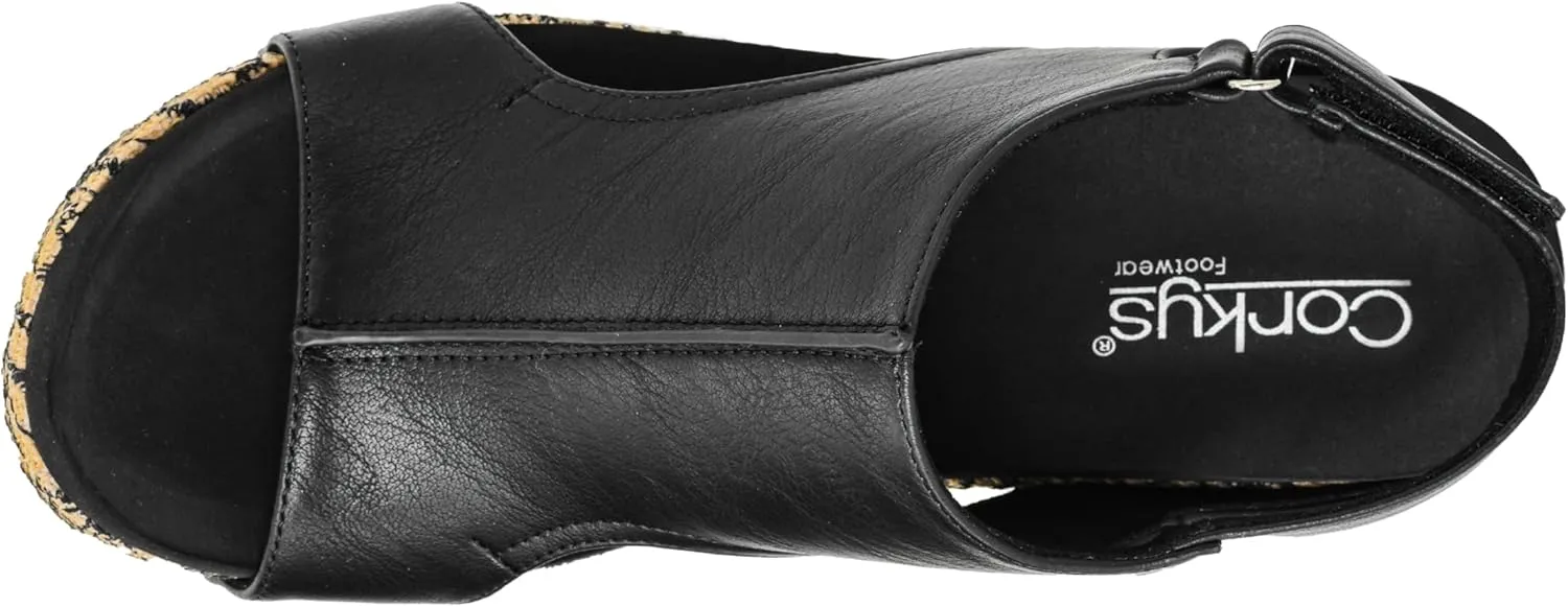 Corkys Footwear Womens Carley Wedges, Featuring Corkys EVA Foam Cushioned Insoles, A 2.5 Inch Heel, Lightweight For All Day Wear, And Hook And Loop Closure