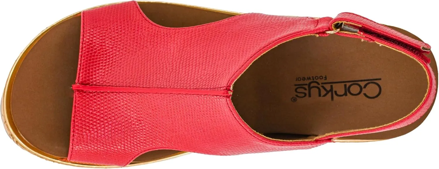 Corkys Footwear Womens Carley Wedges, Featuring Corkys EVA Foam Cushioned Insoles, A 2.5 Inch Heel, Lightweight For All Day Wear, And Hook And Loop Closure