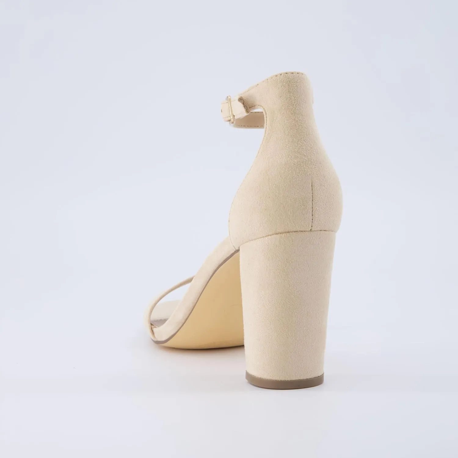 CUSHIONAIRE Women's Bliss one band mid block heel sandal  Memory Foam, Wide Widths Available