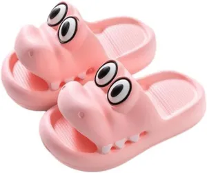 Cute Crocodile Cloud Slides for Kid Women Men Novelty Open Toe Sandals Cushioned Animals Summer Slippers Beach Pool Shoes