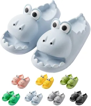 Cute Dinosaur Slides Slippers for Women Men 1.57 in Super Soft Thick Bottom House Shoes Dinosaur Shower Sandal Open Toe Slippers Summer Beach Shower Home House