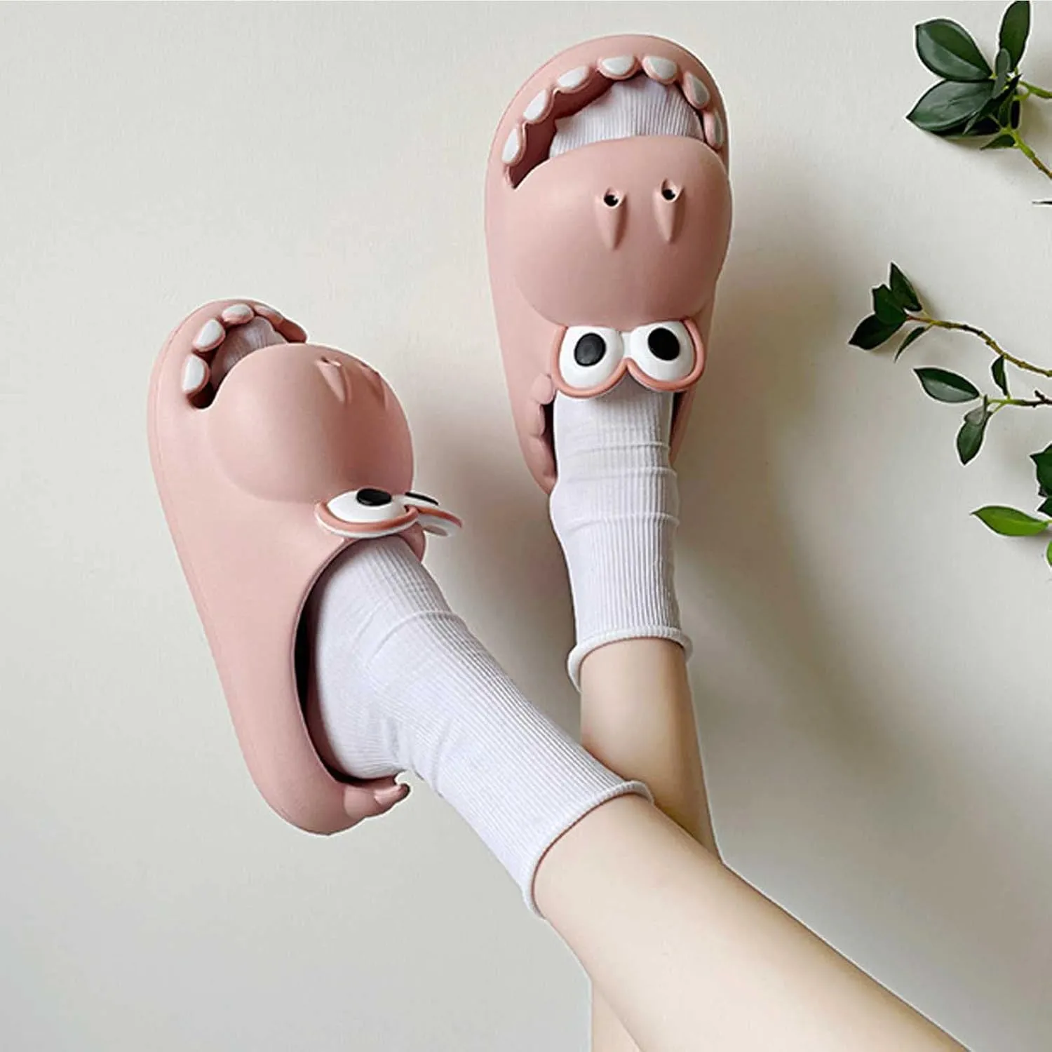 Cute Dinosaur Slides Slippers for Women Men 1.57 in Super Soft Thick Bottom House Shoes Dinosaur Shower Sandal Open Toe Slippers Summer Beach Shower Home House
