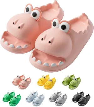 Cute Dinosaur Slides Slippers for Women Men 1.57 in Super Soft Thick Bottom House Shoes Dinosaur Shower Sandal Open Toe Slippers Summer Beach Shower Home House