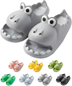 Cute Dinosaur Slides Slippers for Women Men 1.57 in Super Soft Thick Bottom House Shoes Dinosaur Shower Sandal Open Toe Slippers Summer Beach Shower Home House