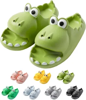 Cute Dinosaur Slides Slippers for Women Men 1.57 in Super Soft Thick Bottom House Shoes Dinosaur Shower Sandal Open Toe Slippers Summer Beach Shower Home House