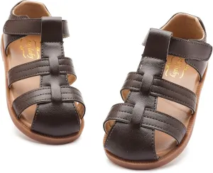 DADAWEN Toddler Little Kid Boys Girls Summer Lightweight Soft Rubber Sole Closed-Toe Non-Slip Outdoor Athletic Sandals