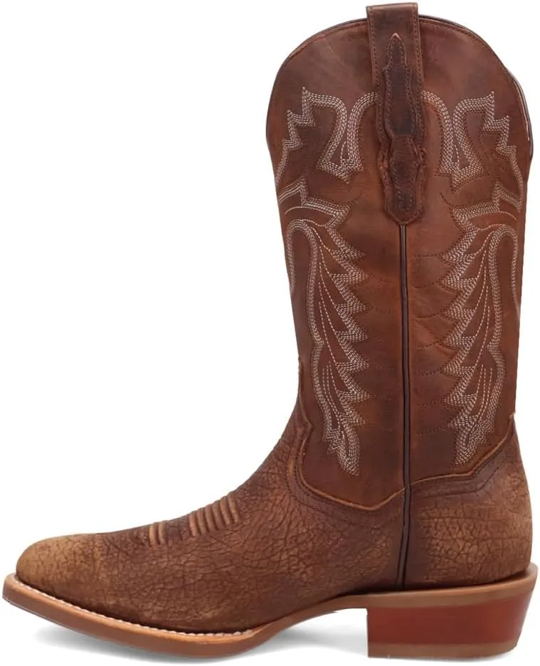 Dan Post Boots Mens Neeley Embroidered Round Toe Pull On Casual Boots Mid Calf - Brown