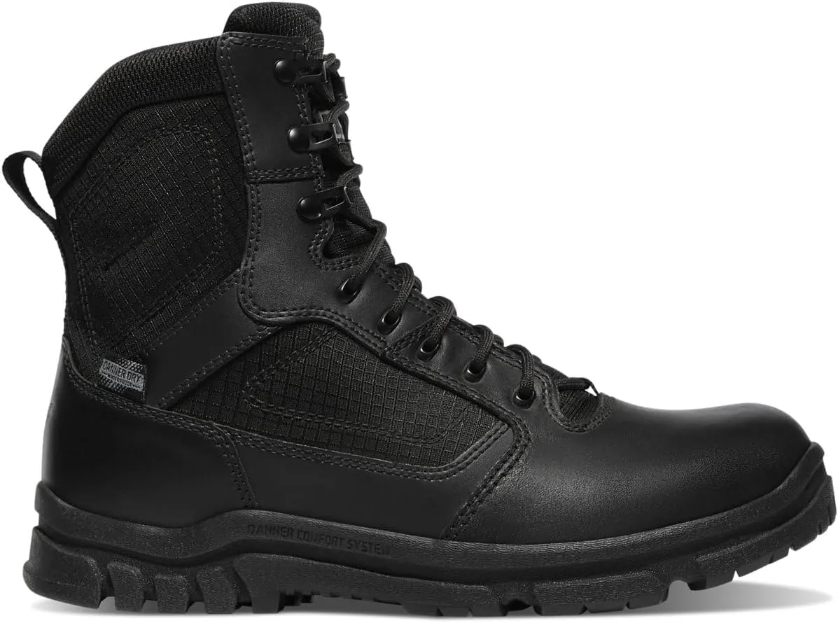 Danner Lookout 8” Side-Zip Tactical Boots for Men - BBP Waterproof, Polishable Full-Grain Leather & Nylon with Comfort Footbed, Slip-Resistant Outsole