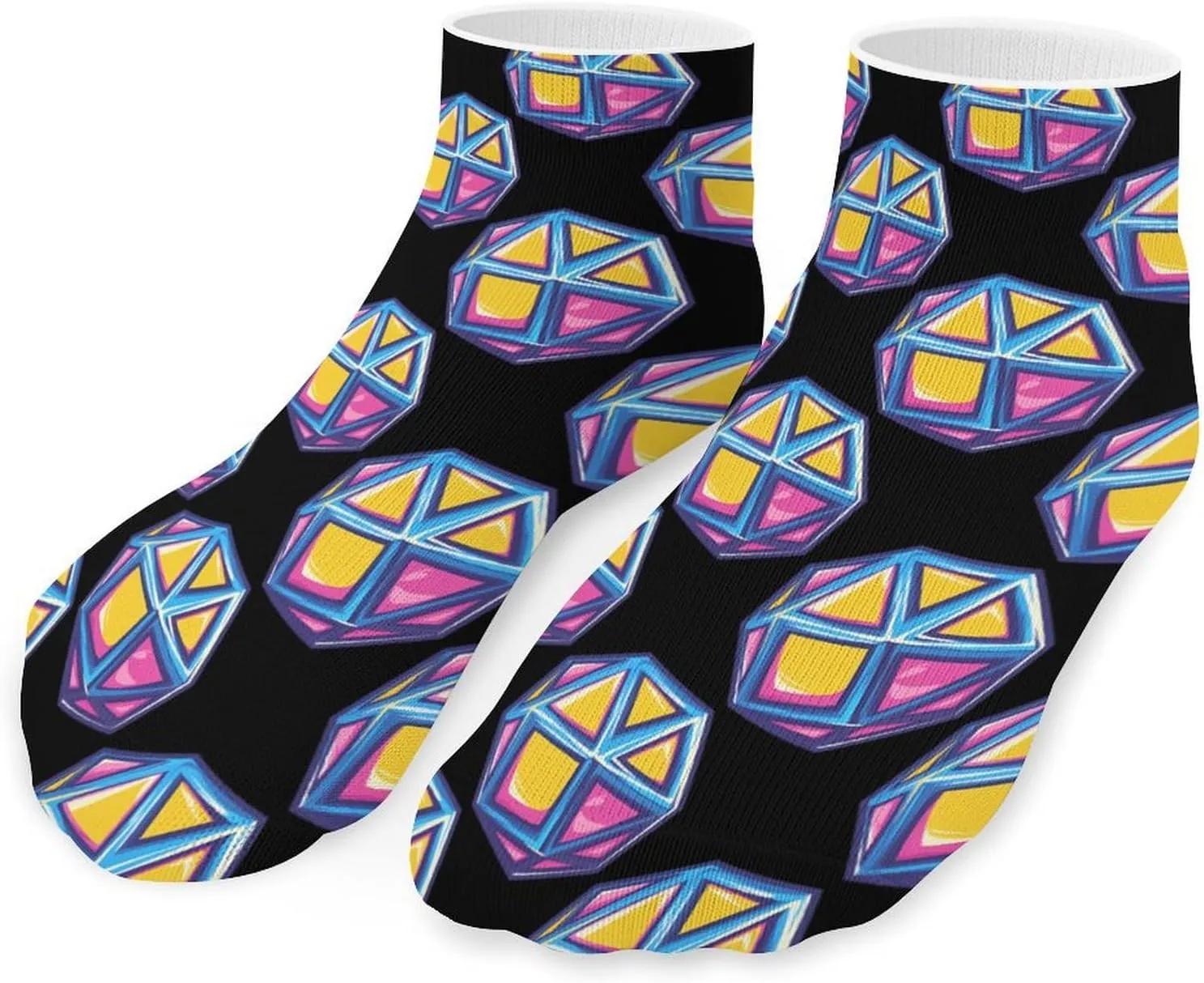 Dice Colorful Low Cut Ankle Socks Casual Liner Sock Pack Non Slip Invisible For Men Women