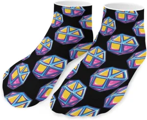 Dice Colorful Low Cut Ankle Socks Casual Liner Sock Pack Non Slip Invisible For Men Women