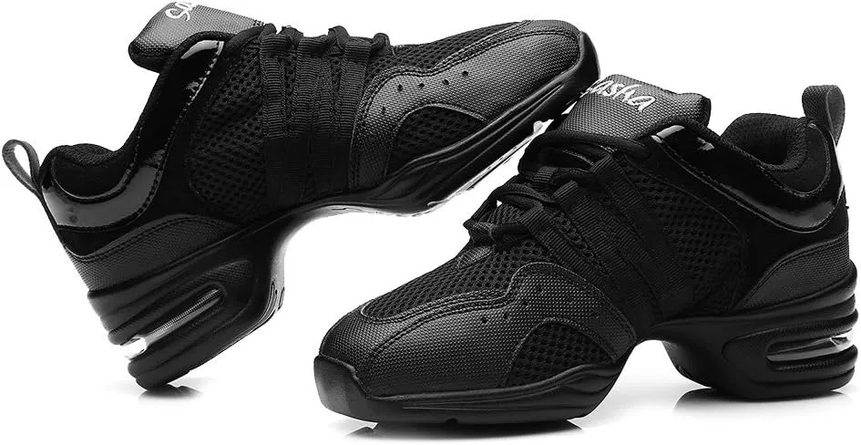 DKZSYIM Men and Women's Boost Dance Sneaker/Modern Jazz Ballroom Performance Dance-Sneakers Sports Shoes,Model B55/B56