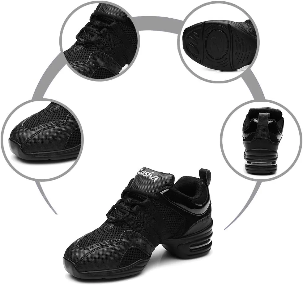 DKZSYIM Men and Women's Boost Dance Sneaker/Modern Jazz Ballroom Performance Dance-Sneakers Sports Shoes,Model B55/B56