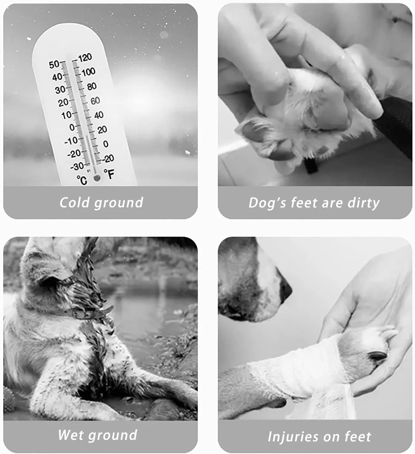 Dog Shoes for Outside and Indoor Rugged Sole Dogs Boots for Small Medium Large Dogs Breathable Summer and Winter Dog Shoes