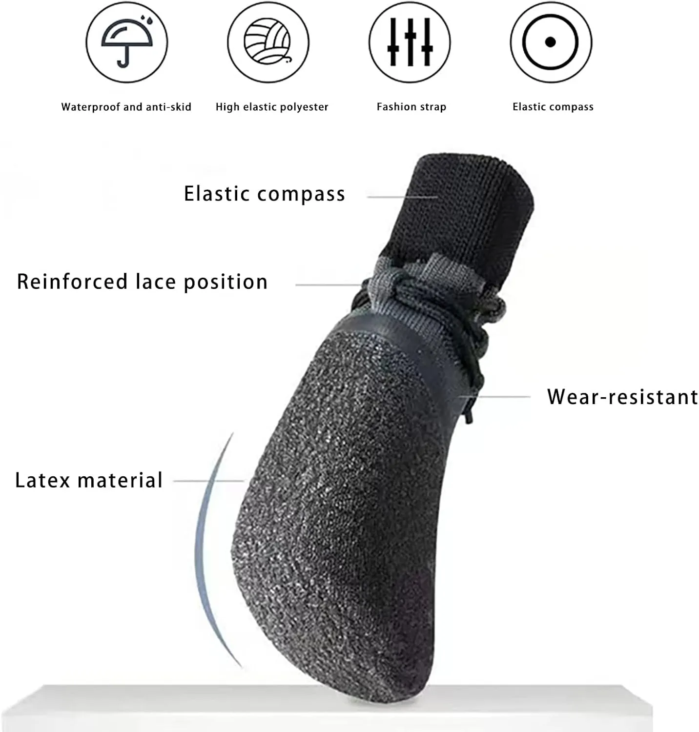Dog Shoes for Outside and Indoor Rugged Sole Dogs Boots for Small Medium Large Dogs Breathable Summer and Winter Dog Shoes