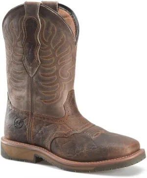 DOUBLE-H Introducing Phantom Rider's Highland Boot: a Rugged Yet Stylish Men’s 11” Wide Square Toe Roper. Medium Brown