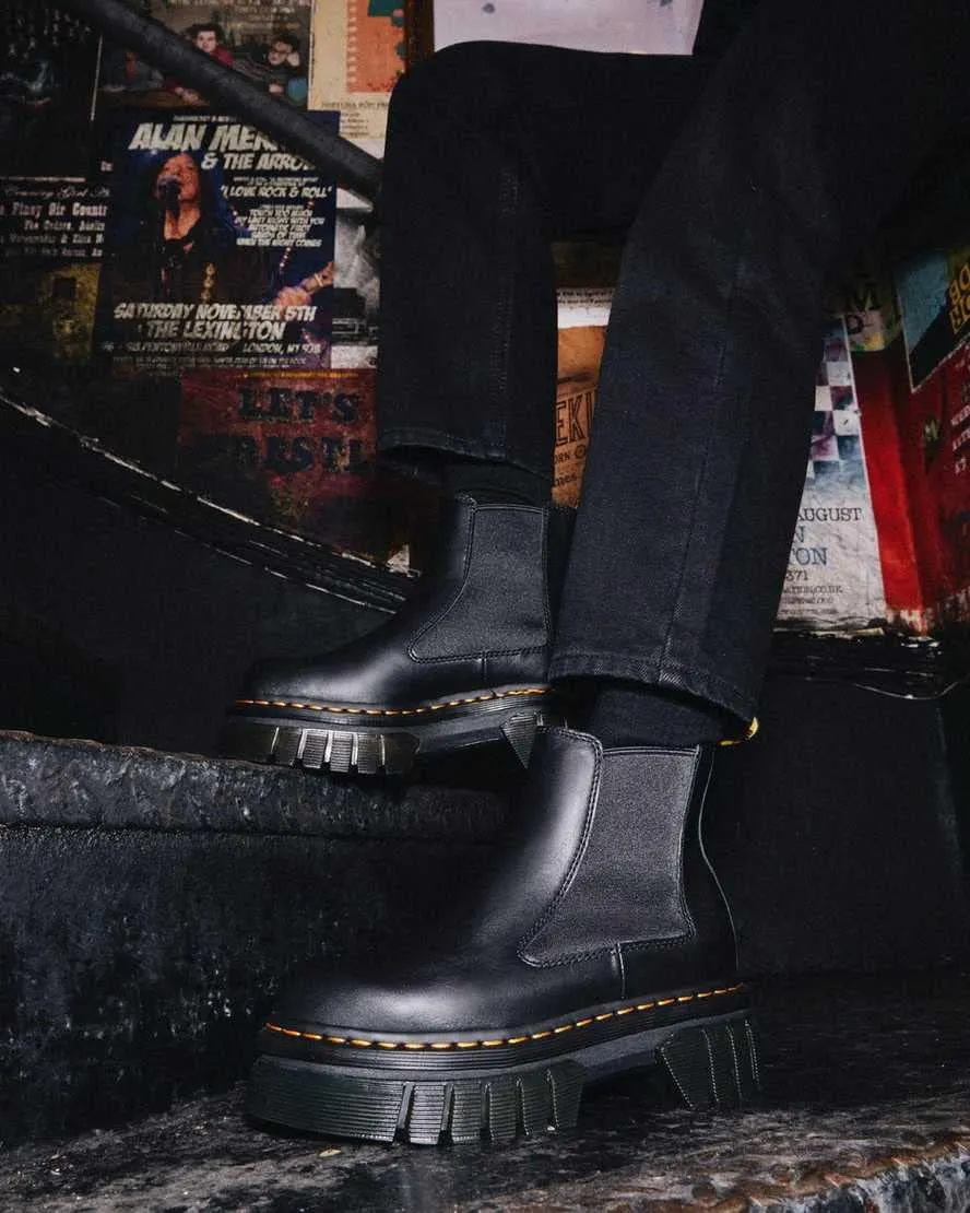 Dr. Martens Women's Audrick Nappa Leather Platform Chelsea Boots Combat