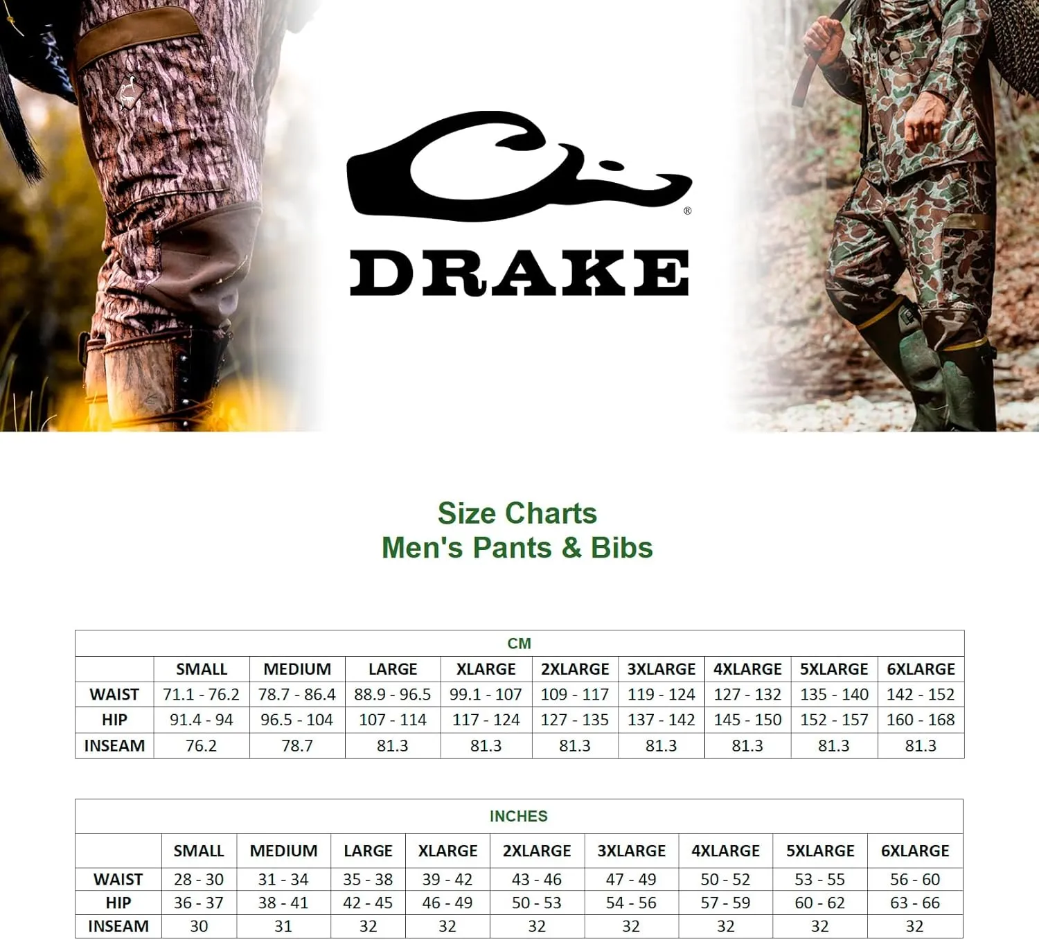 Drake Waterfowl Men's Guardian G3 Flex Insulated Windproof Waterproof Breathable All-Season Camo Hunting Bibs with BMZ System